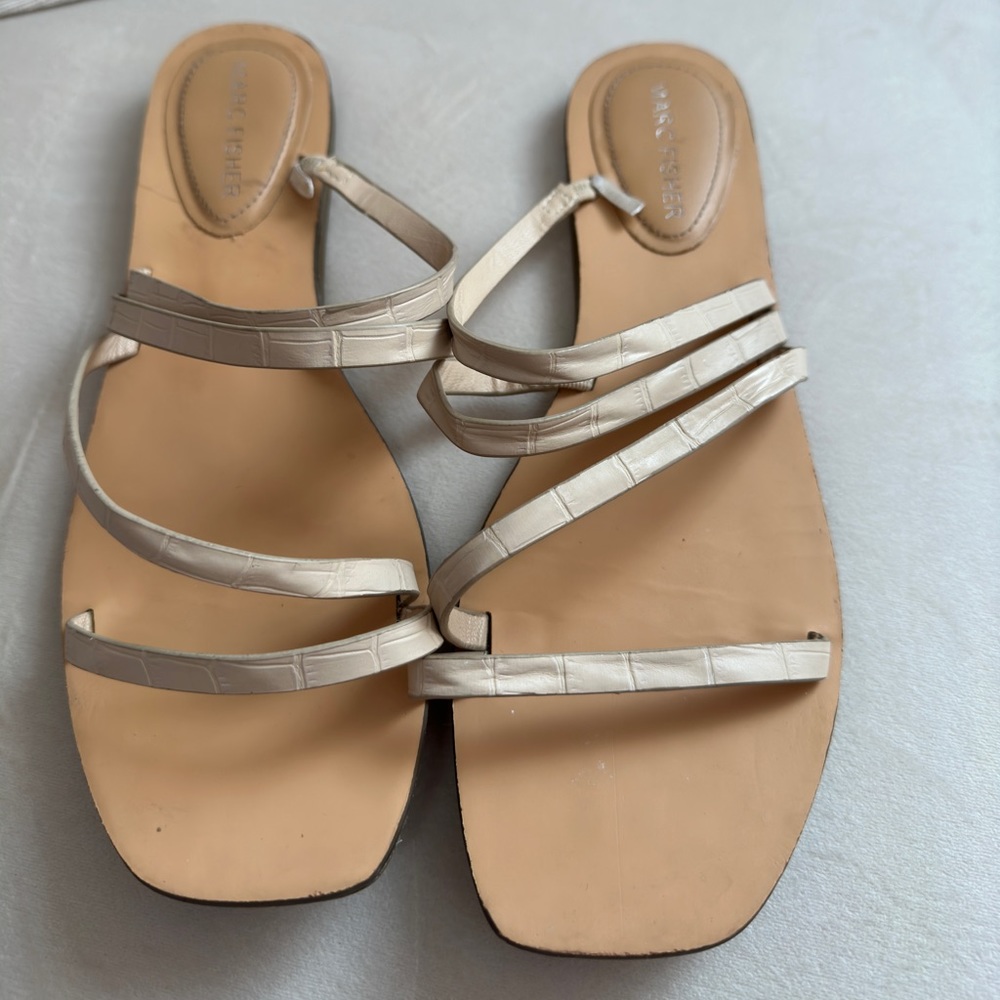 MARC FISHER Tan Strappy Sandals